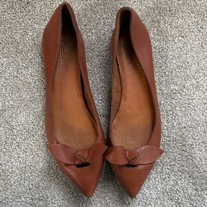 Vintage Madewell Leather Bow Flats